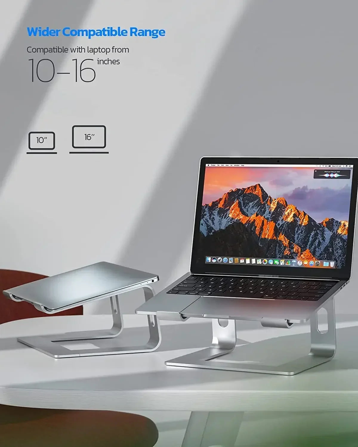 Vertical Laptop Stand Aluminum Computer Stand Detachable Laptop Riser Notebook Holder Stand Compatible with MacBook Air Pro