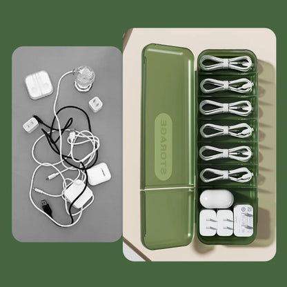 Transparent Data Cable Organizer Case Classification Dustproof Card Organizer With Lid Clutter Collection Box For Office Home